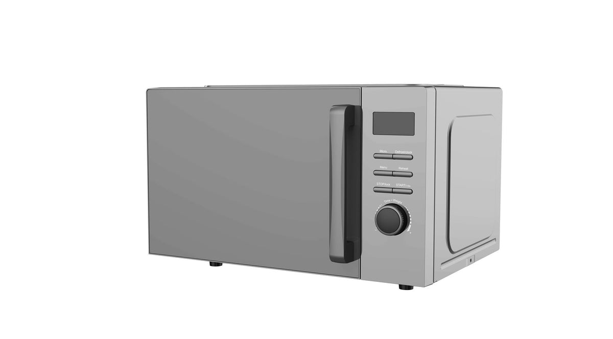 23L Digital Microwave Oven With Auto Cook, Defrost & LED Display, Silver