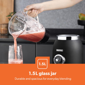 Retrovive Black 2-In-1 Jug Blender With 1.5L Glass Jug 800W