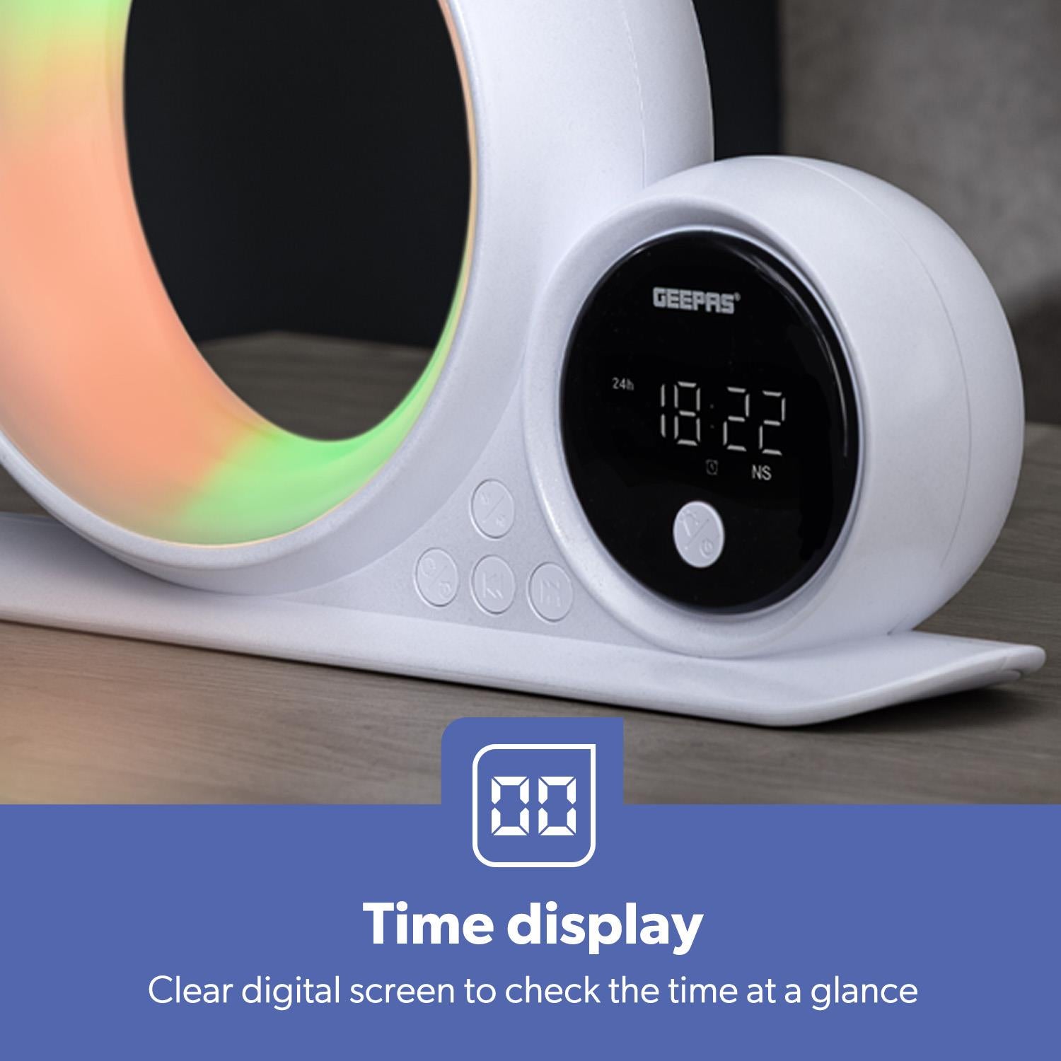3-In-1 Bedside Desk Lamp, Bluetooth Speaker, Alarm Clock