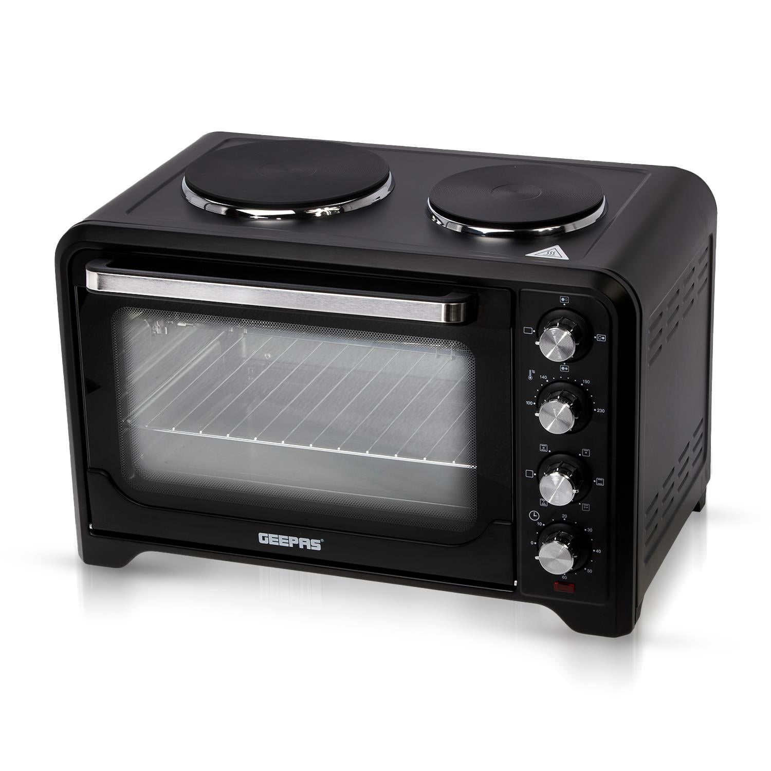 38L Rotisserie Electric Mini Oven With Double Hot Plates