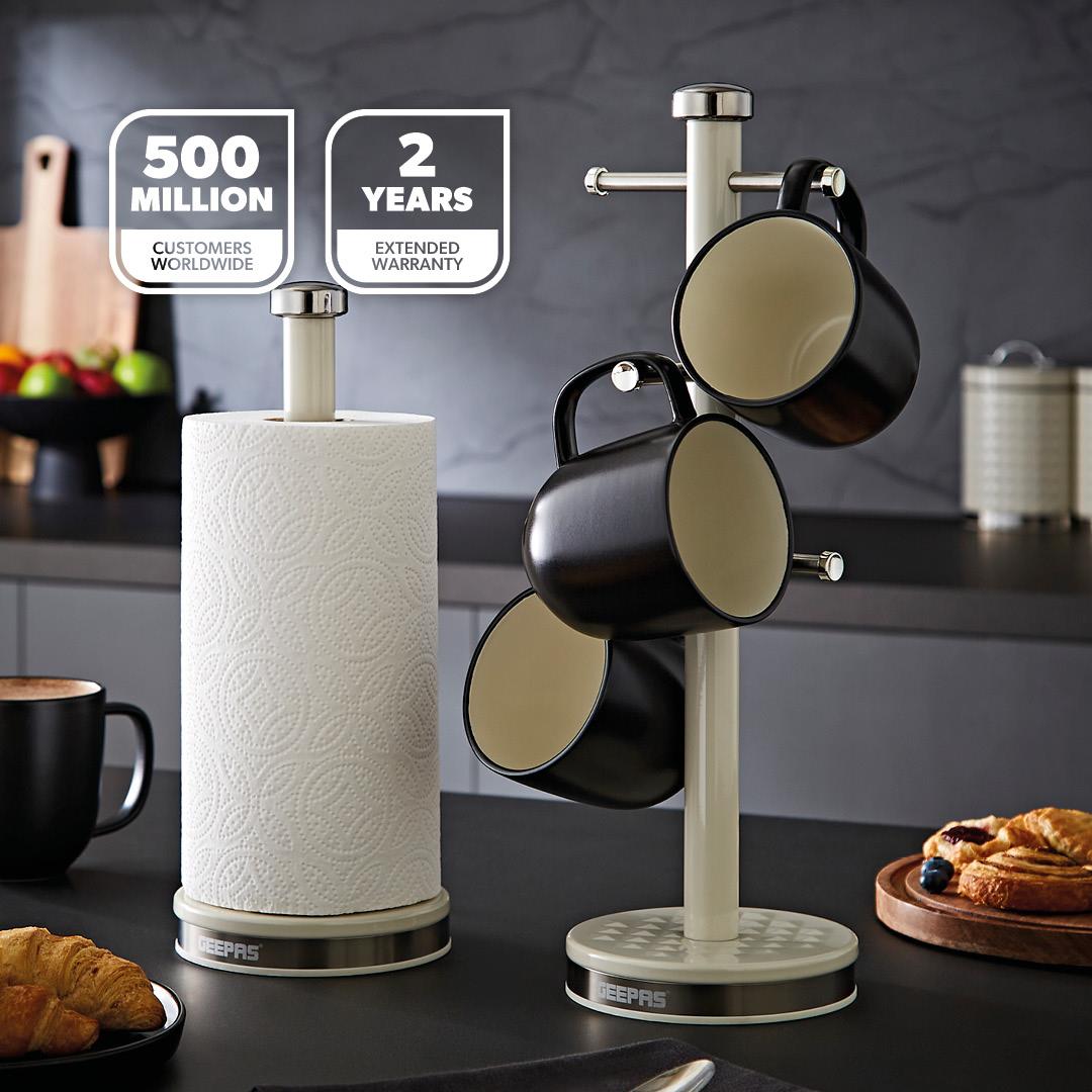 Mug Tree & Towel Pole Set Kitchen Counter Storage