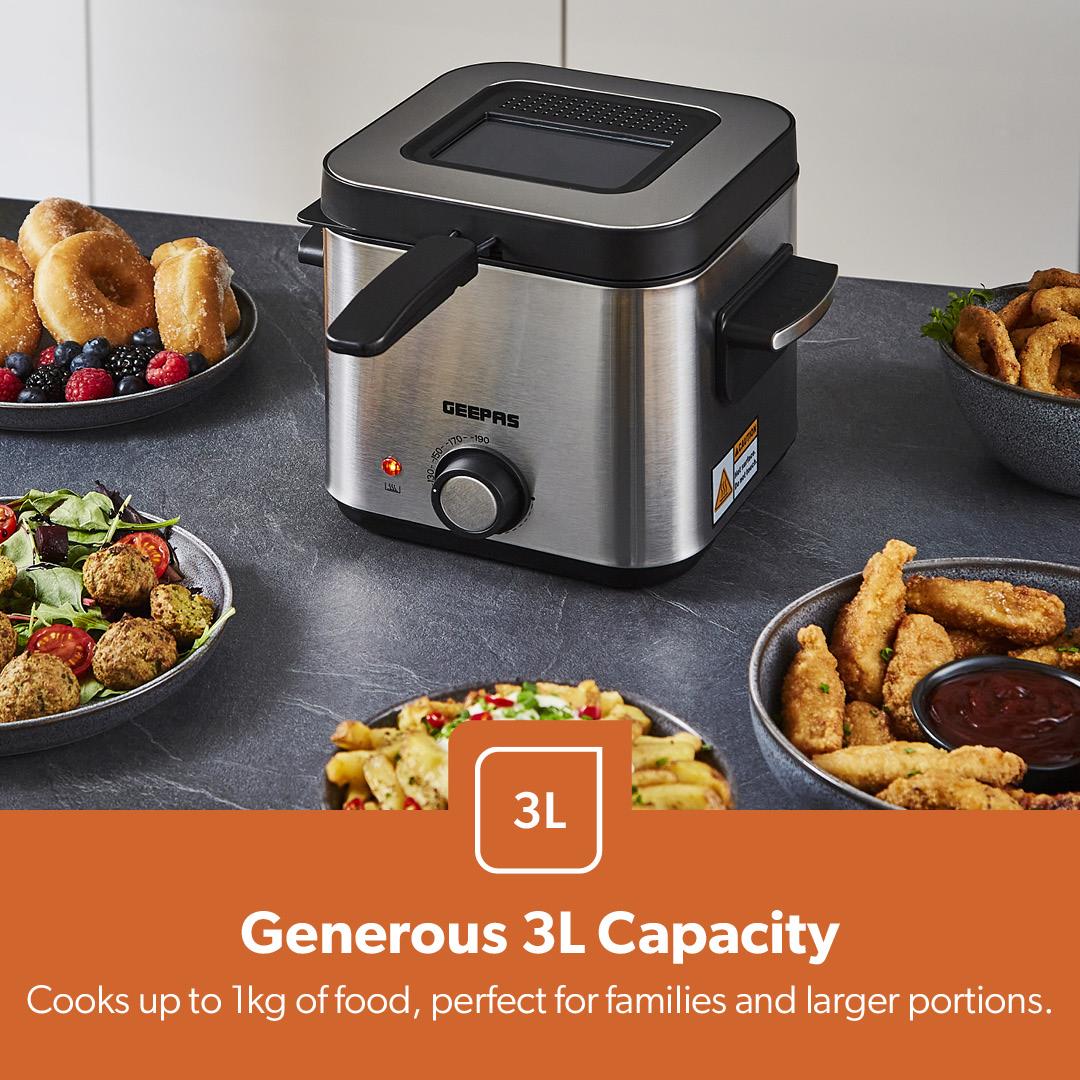 1.5L Stainless Steel Deep Fat Fryer With Viewing Window
