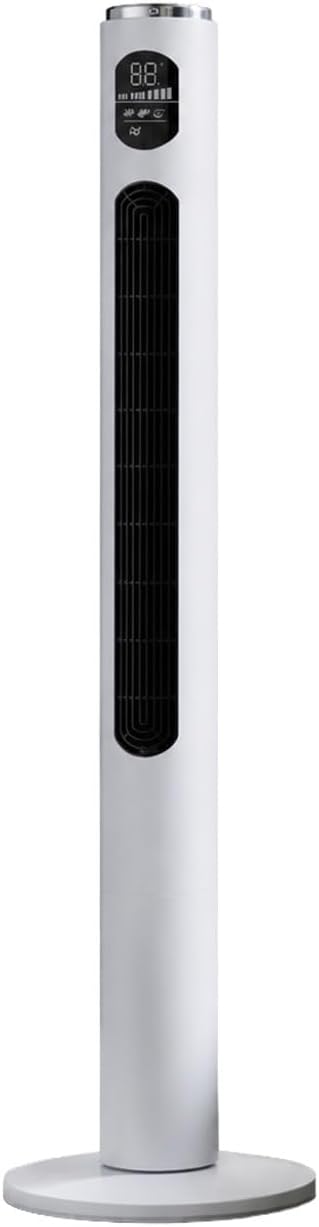 46-Inch Silent White Tower Fan With Remote Control