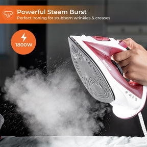1800W Steam Iron With Non-Stick Soleplate (3-Variants)