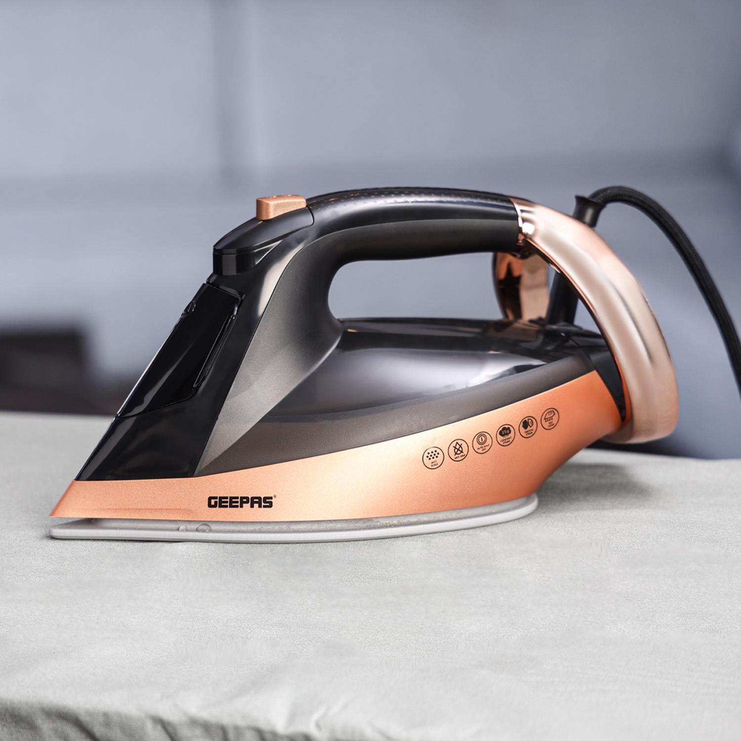 Auto Temperature Detection Smart Steam Iron Rose Gold