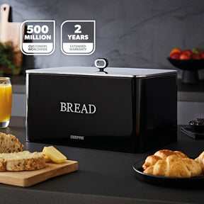 13L Steel Kitchen Bread Bin Canister Countertop Storage Retrovive