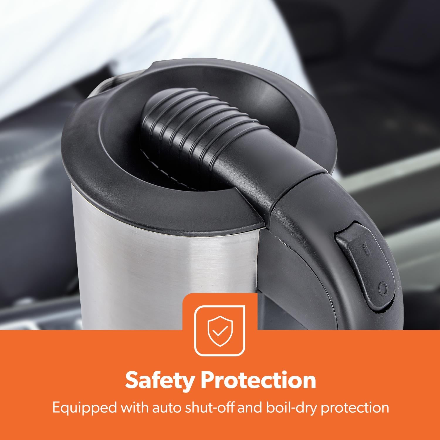 12V Stainless Steel Portable Car and Truck Kettle 500ml