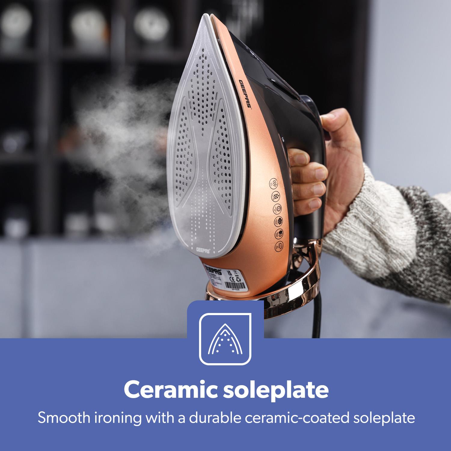 Auto Temperature Detection Smart Steam Iron Rose Gold