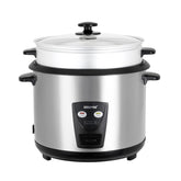 1.8L Non-Stick Stainless Steel Rice Cooker and Steamer 700W