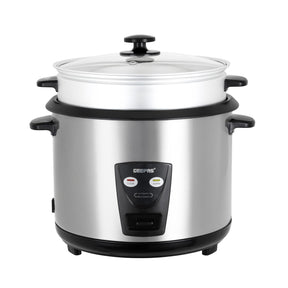 1.8L Non-Stick Stainless Steel Rice Cooker and Steamer 700W