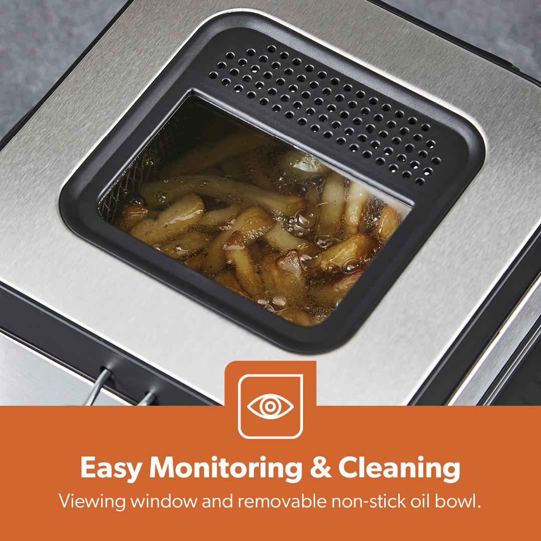 1.5L Stainless Steel Deep Fat Fryer With Viewing Window
