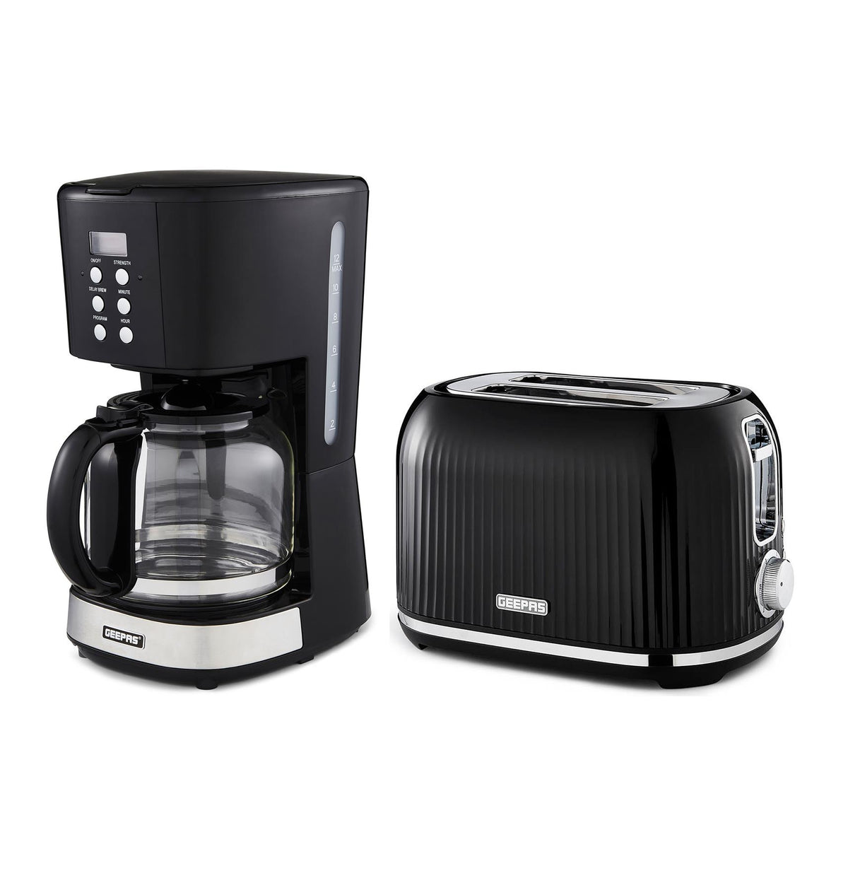 1.5L Filter Coffee Machine & 2-Slice Toaster Combo Set