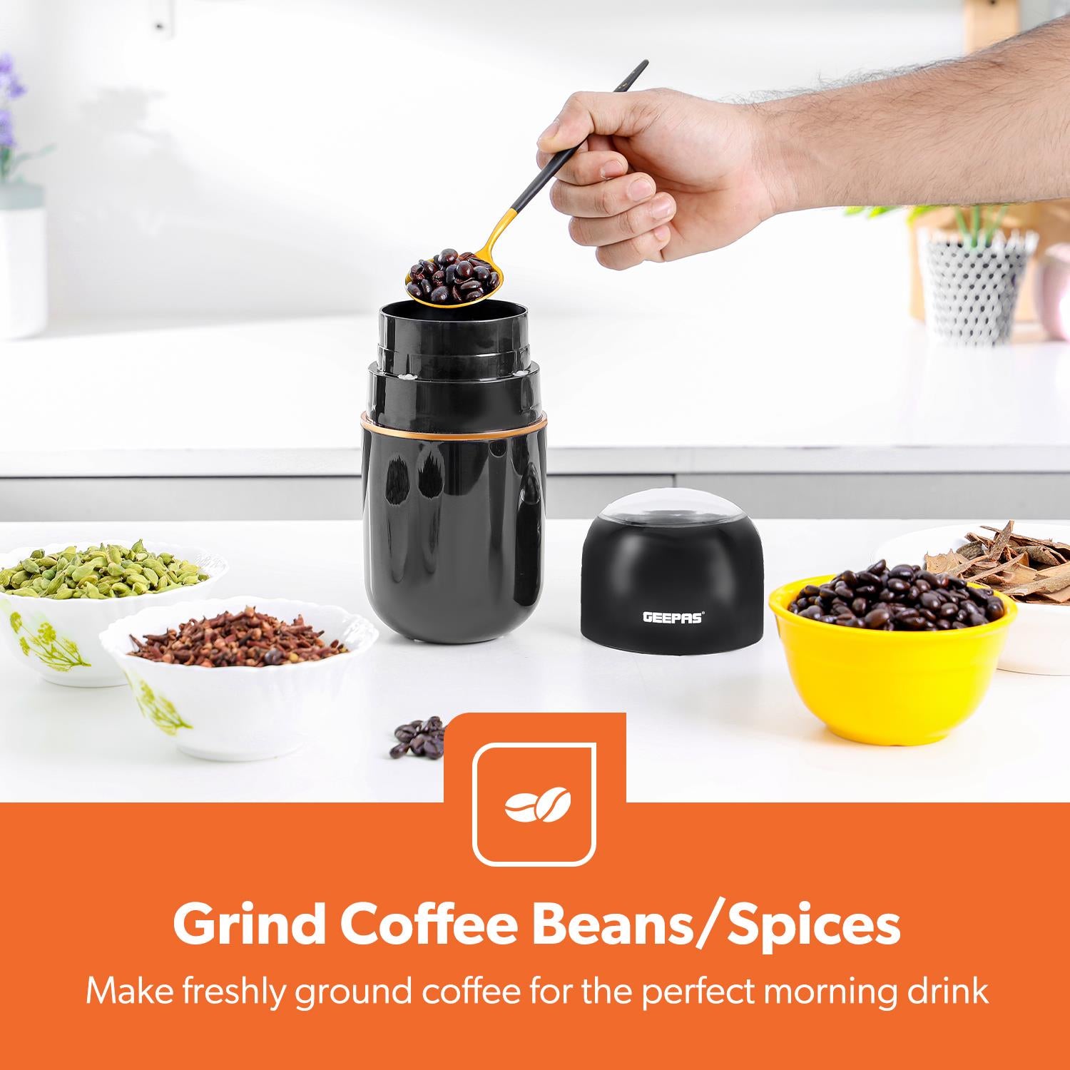 Black 1.5L Filter Coffee Machine & Coffee Grinder Set