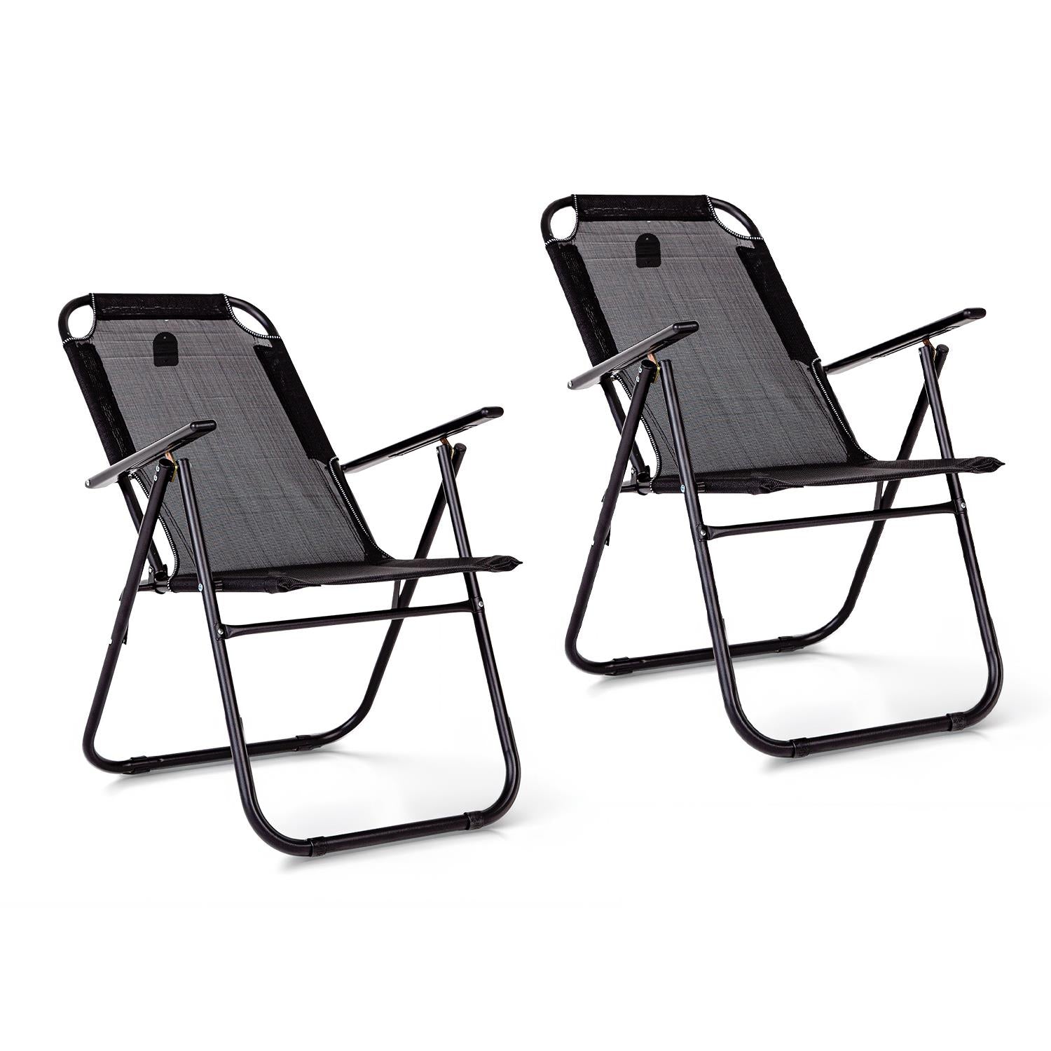 Pack of 2 Folding Reclining Garden Outdoor Chairs