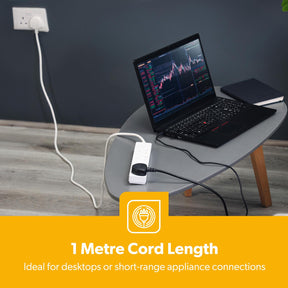 4 Gang Extension Lead Cable With A 1M Cable