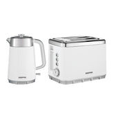 1.7L 3000W Electric Kettle & 2 Slice Toaster Kitchen Set Arcus White