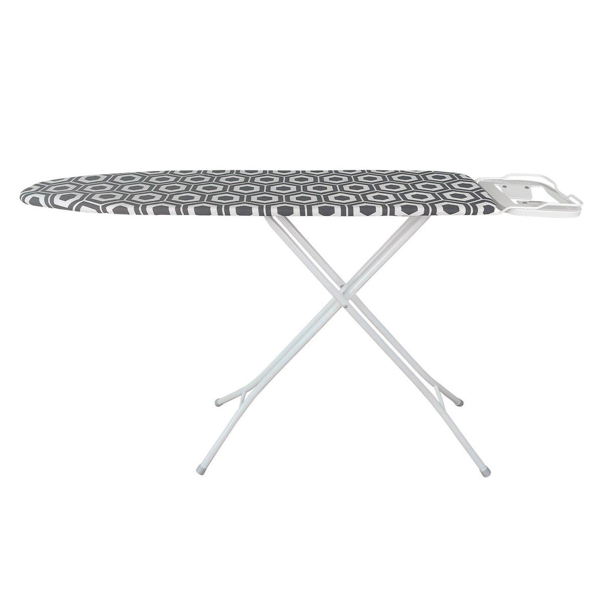 114x33cm Adjustable Folding Ironing Board With Iron Rest