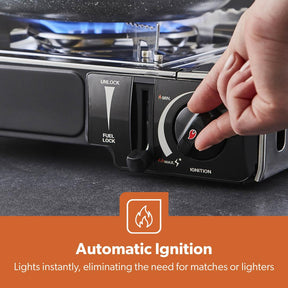 2-In-1 Single Camping Gas Stove With Carry Case