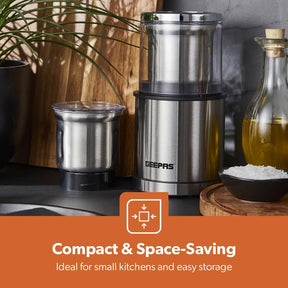 200W One-Touch Stainless Steel Wet & Dry Spice Grinder