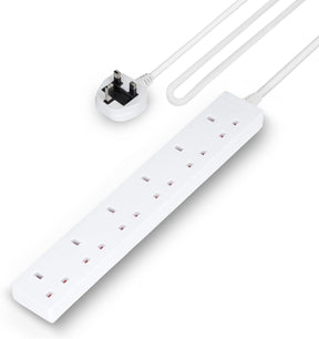 Gang Extension Lead, 5M Cable 6-Way Plug Extension Cable