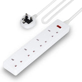 4 Gang Extension Lead, 3M Cable 4-Way Plug Extension Cable