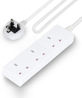 3 Gang Extension Lead, 10M Cable 3-Way Plug Extension Cable