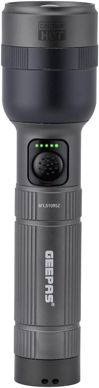 Zoomable LED Flashlight 1500 Lumen Super Bright Powerful 3000mAh Battery