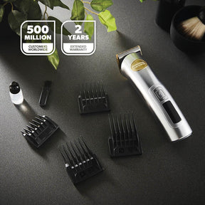 Silver Digital Beard Rechargeable Trimmer and Hair Clipper
