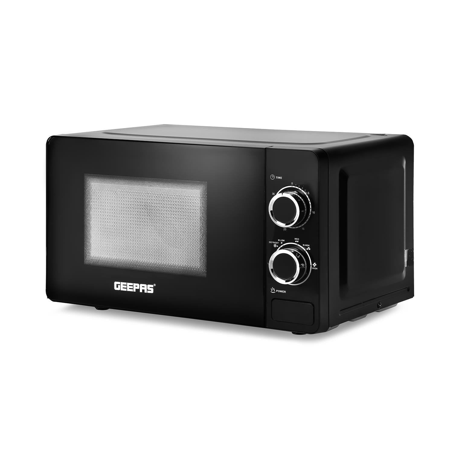 20L Manual Freestanding Microwave With Timer (White & Black)