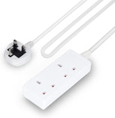 2 Gang Extension Lead, 3M Cable | 2-Way Plug Extension Cable