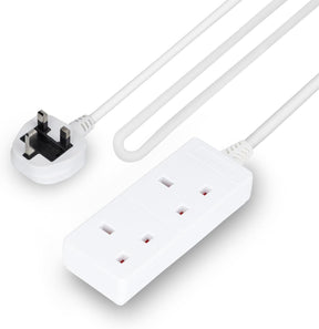 2 Gang Extension Lead, 3M Cable | 2-Way Plug Extension Cable