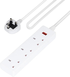3 Gang Extension Lead, 5M Cable 3-Way Plug Extension Cable