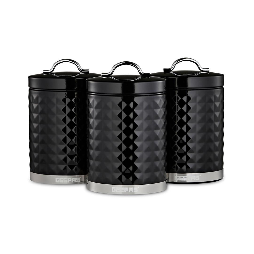 3-Piece Matching Airtight Kitchen Storage Canister Set 1.3L