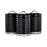 3-Piece Matching Airtight Kitchen Storage Canister Set 1.3L
