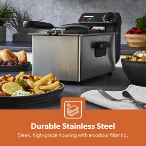 3L Stainless Steel Deep Fat Fryer With Viewing Window