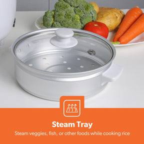 450W Rice Cooker With Steam Tray Keep Warm Function 1L