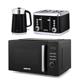 Arcus 23L Digital Microwave Oven, 1.7L kettle & 4-Slice Toaster Set