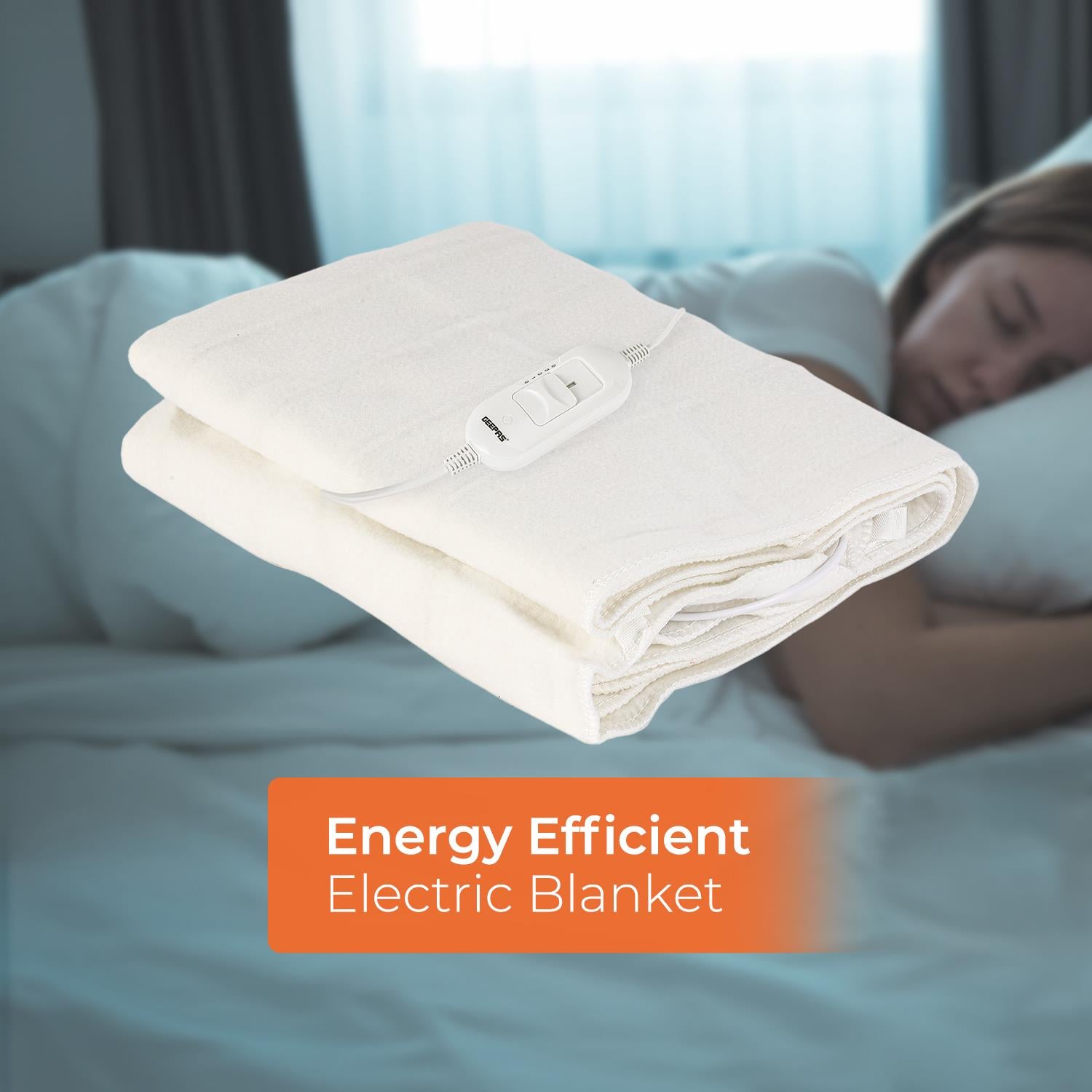 King-Sized Electric Heated Blanket With Three Heat Settings