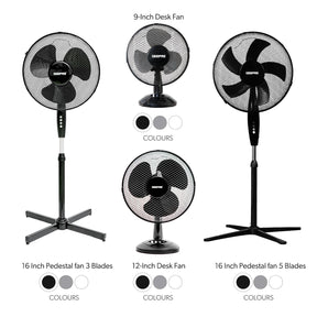 9-16" Desk & Pedestal Electric Oscillating Cooling Fans