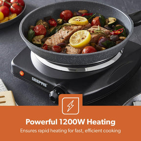 1200W Black Single Portable Ceramic Electric Hot Plate