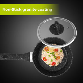 16cm Non-Stick Granite Coated Cooking Pot With Lid