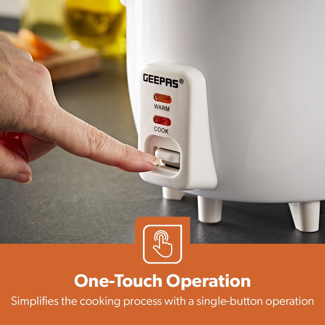 3-In-1 White Automatic Electric Rice Cooker and Steamer 0.6L