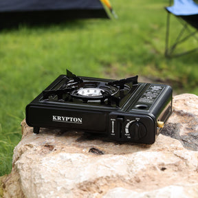 Portable Single Burner Gas Stove - Camping Outdoor Hob Cooker