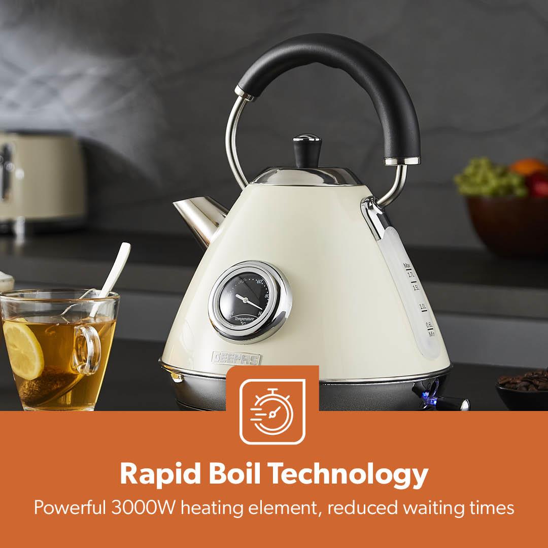 Retrovive 1.7L 3000W Electric Vintage Kettle Rapid Boil
