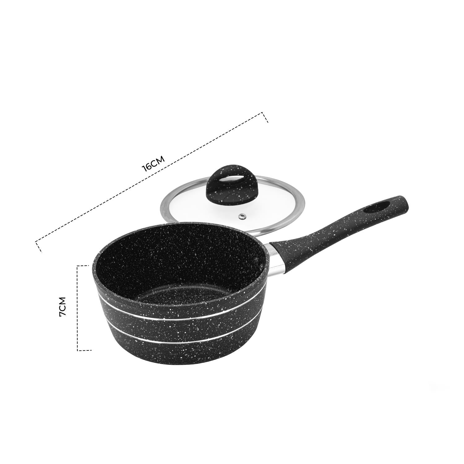 18cm Lightweight Non-Stick Induction Saucepan