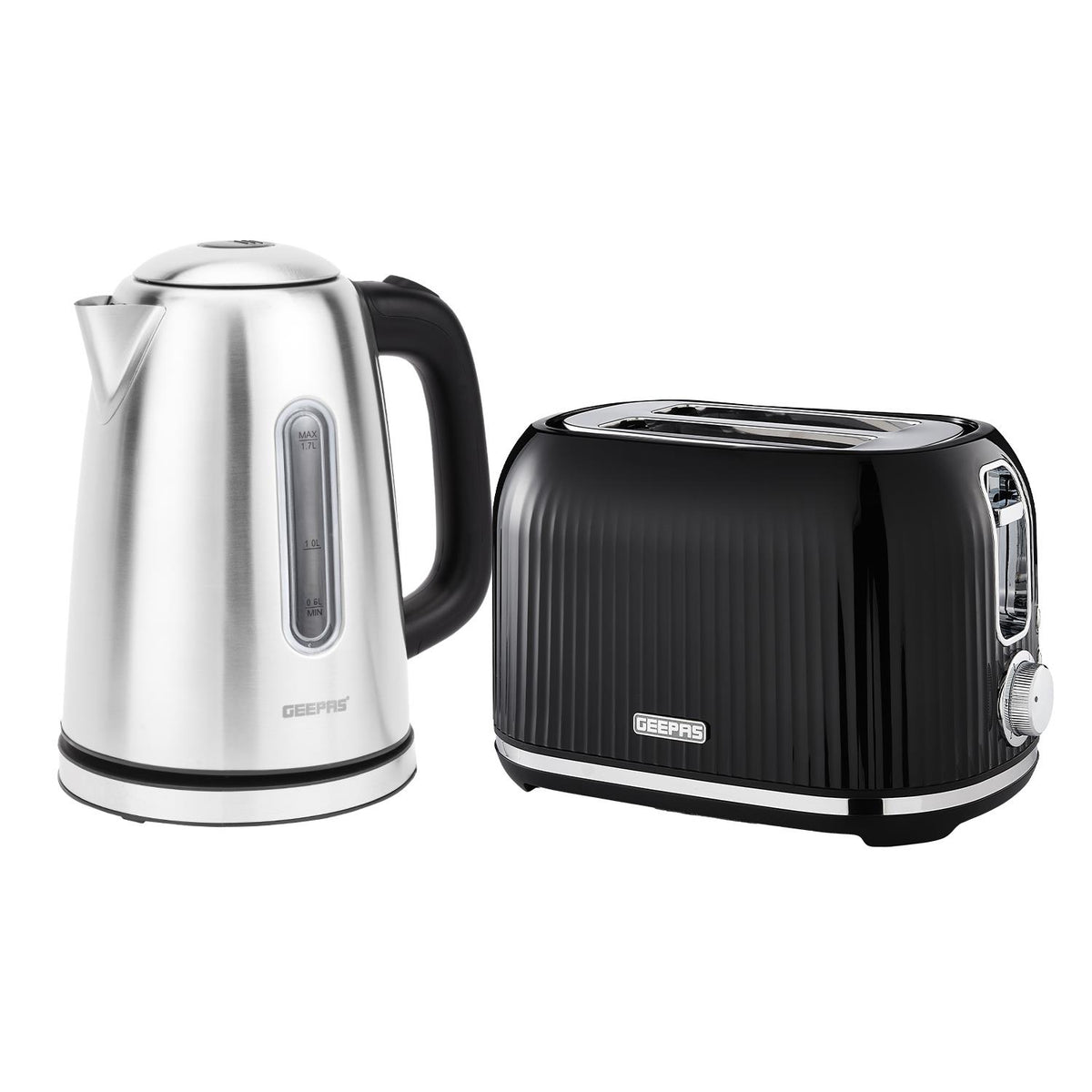 1.7L Illuminating Electric Kettle & 2-Slice Toaster Combo Set