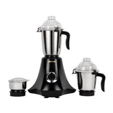3-In-1 Black 750W Wet & Dry Electric Mixer Grinder With Multi-Jar Set