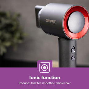 Ionic Hair Dryer 1800W | 3 Heat 2 Speed Settings with Indicator Light | Brushless High-Speed Motor