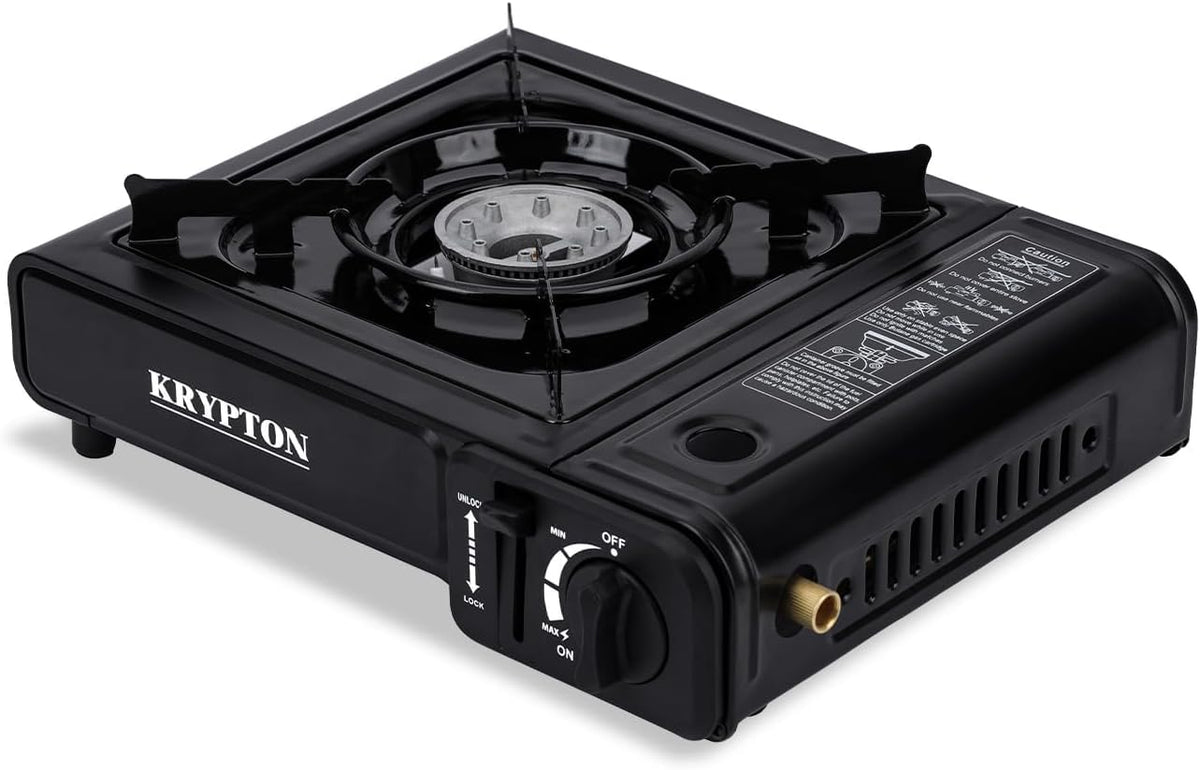 Portable Single Burner Gas Stove - Camping Outdoor Hob Cooker