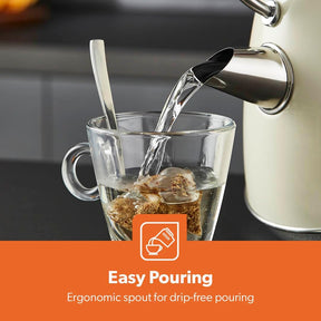 Cream Retrovive Matching Dome Kettle and Toaster Set